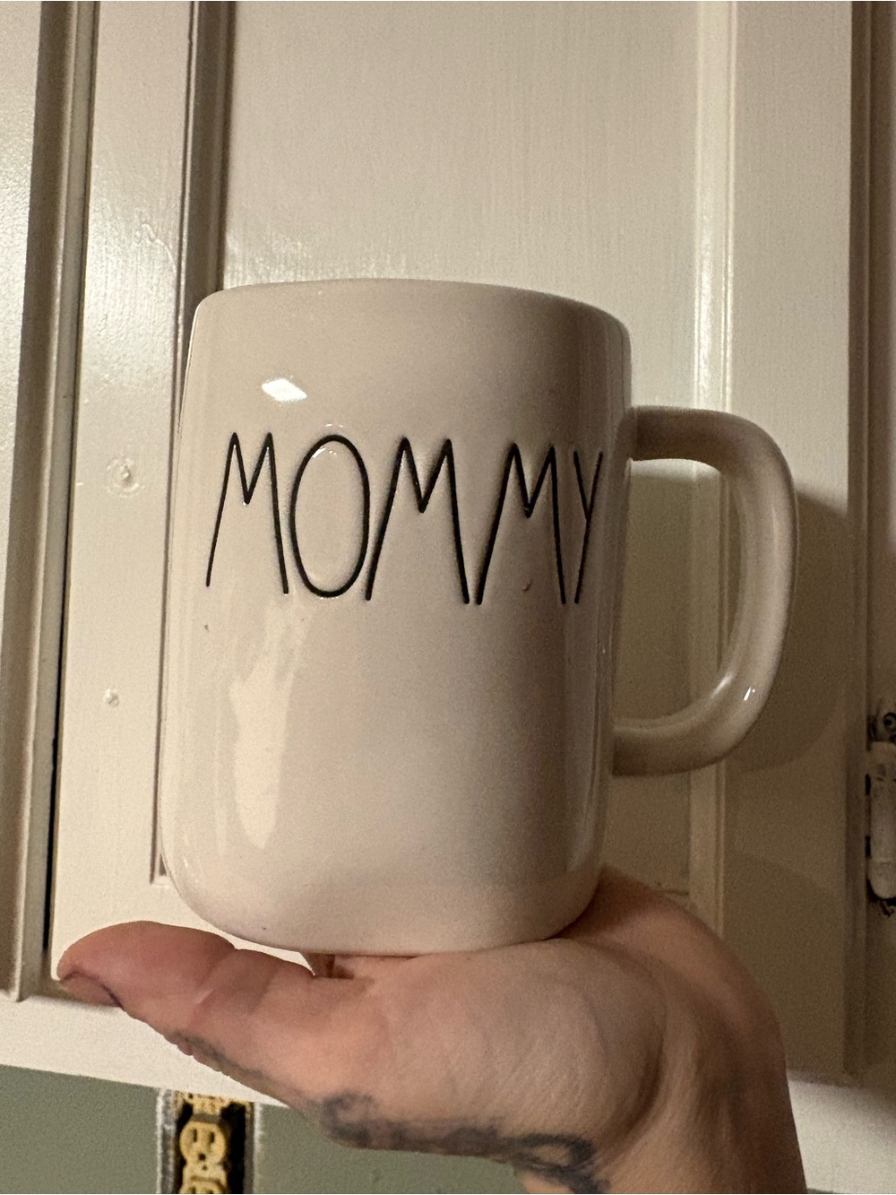 Rae Dunn MOMMY Ceramic Mug - White